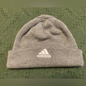 Adidas Grey And White Knit Beanie